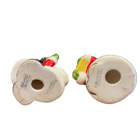 Vintage Schmid Japan Disney Ceramic Christmas Ornament Mickey Minnie Mouse - Picture 4 of 5